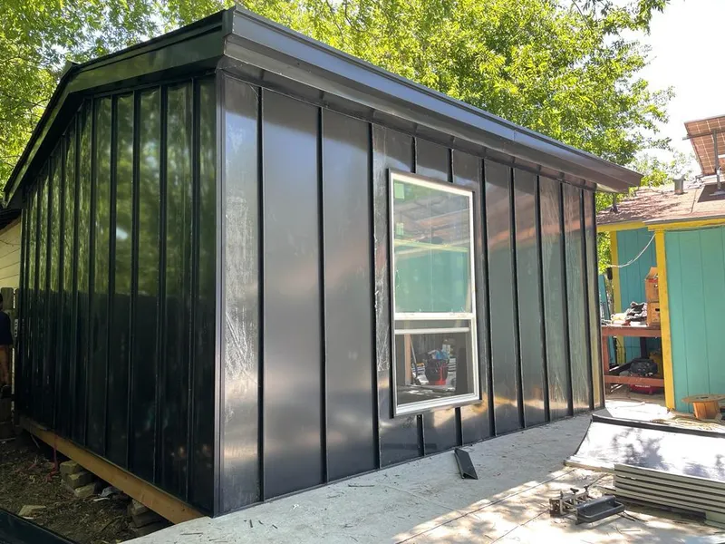 Black standing seam metal wall panels for Metal Roof Installation in Landover