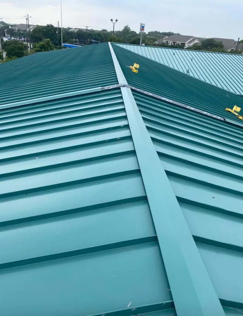 Green commercial metal roof ridge and valley for Metal Roof Repair in Landover